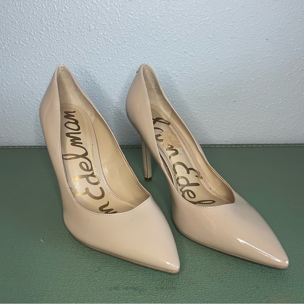 Sam Edelman Nude Patent Leather Pumps